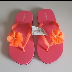 Crewcuts factory girls flower flip flop sandals